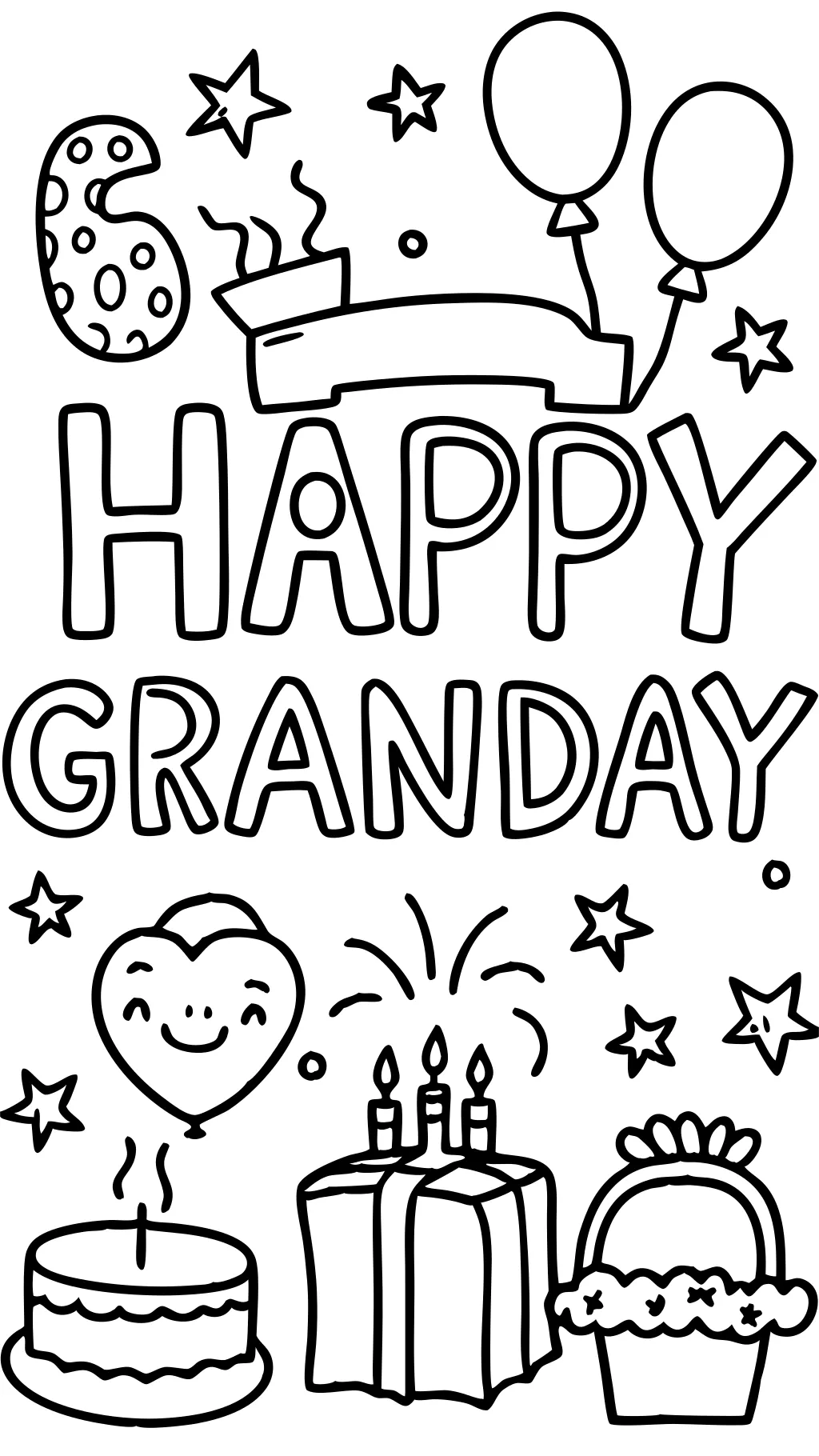 happy birthday coloring pages for grandpa